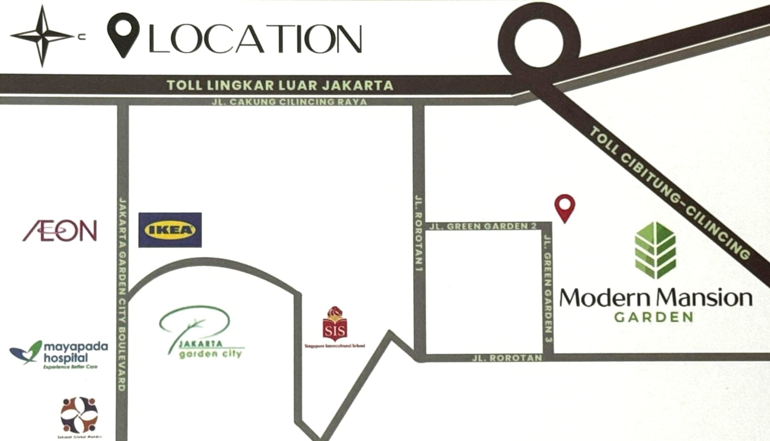 Lokasi Modern Mansion Garden